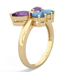 Amethyst Butterfly 14K Yellow Gold ring R2215