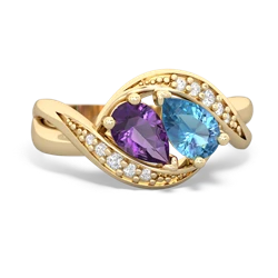 Amethyst Summer Winds 14K Yellow Gold ring R5342