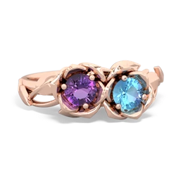 Amethyst Rose Garden 14K Rose Gold ring R5510