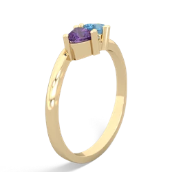 Amethyst Sweethearts 14K Yellow Gold ring R5260