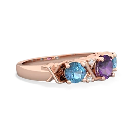 Amethyst Hugs And Kisses 14K Rose Gold ring R5016