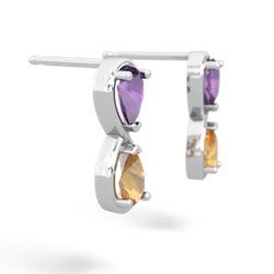 Amethyst Infinity 14K White Gold earrings E5050