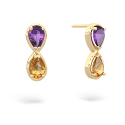 Amethyst Infinity 14K Yellow Gold earrings E5050