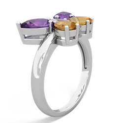 Amethyst Butterfly 14K White Gold ring R2215