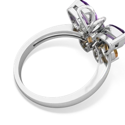 Amethyst Butterfly 14K White Gold ring R2215