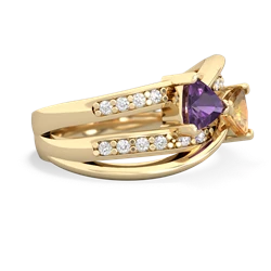 Amethyst Bowtie 14K Yellow Gold ring R2360