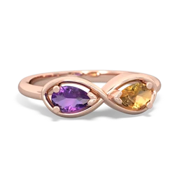 Amethyst Infinity 14K Rose Gold ring R5050