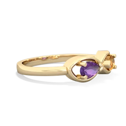 Amethyst Infinity 14K Yellow Gold ring R5050