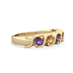 Amethyst Anniversary Band 14K Yellow Gold ring R2089