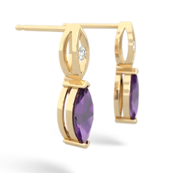 Amethyst Marquise Drop 14K Yellow Gold earrings E5333