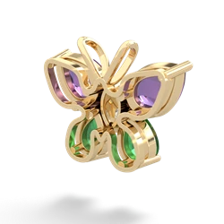 Amethyst Butterfly 14K Yellow Gold pendant P2215