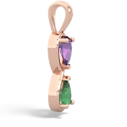 Amethyst Infinity 14K Rose Gold pendant P5050