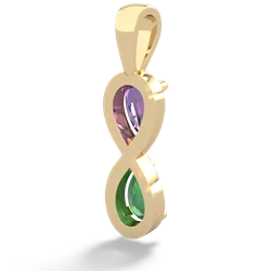 Amethyst Infinity 14K Yellow Gold pendant P5050