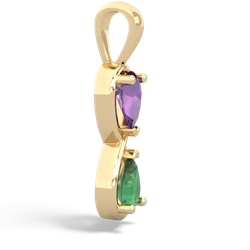 Amethyst Infinity 14K Yellow Gold pendant P5050