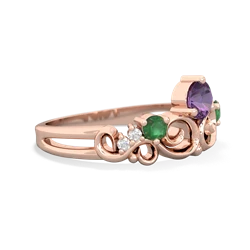 Amethyst Crown Keepsake 14K Rose Gold ring R5740