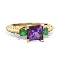 Amethyst Eternal Embrace Engagement 14K Yellow Gold ring C2001