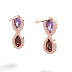 Amethyst Infinity 14K Rose Gold earrings E5050