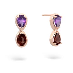 Amethyst Infinity 14K Rose Gold earrings E5050