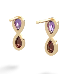 Amethyst Infinity 14K Yellow Gold earrings E5050