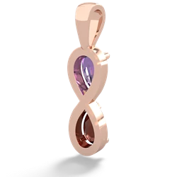 Amethyst Infinity 14K Rose Gold pendant P5050