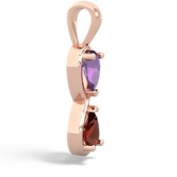 Amethyst Infinity 14K Rose Gold pendant P5050