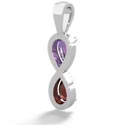 Amethyst Infinity 14K White Gold pendant P5050