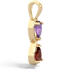 Amethyst Infinity 14K Yellow Gold pendant P5050