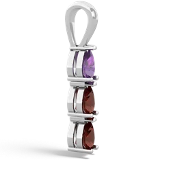 Amethyst Dew Drops 14K White Gold pendant P2251