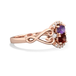 Amethyst Love Nest 14K Rose Gold ring R5860