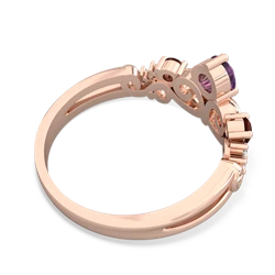 Amethyst Crown Keepsake 14K Rose Gold ring R5740