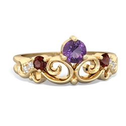 Amethyst Crown Keepsake 14K Yellow Gold ring R5740