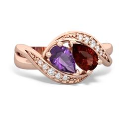 Amethyst Summer Winds 14K Rose Gold ring R5342