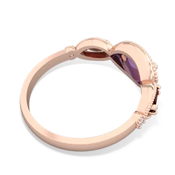 Amethyst Milgrain Marquise 14K Rose Gold ring R5700