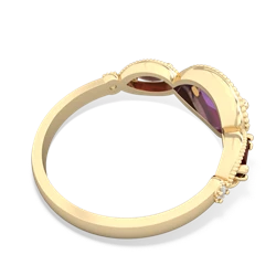 Amethyst Milgrain Marquise 14K Yellow Gold ring R5700