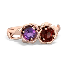 Amethyst Rose Garden 14K Rose Gold ring R5510