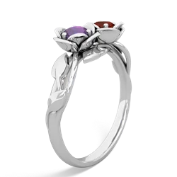 Amethyst Rose Garden 14K White Gold ring R5510