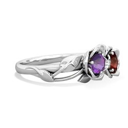 Amethyst Rose Garden 14K White Gold ring R5510