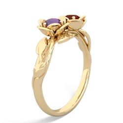 Amethyst Rose Garden 14K Yellow Gold ring R5510