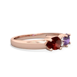 Amethyst Pear Bowtie 14K Rose Gold ring R0865