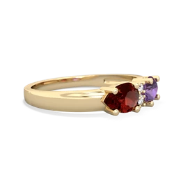 Amethyst Pear Bowtie 14K Yellow Gold ring R0865