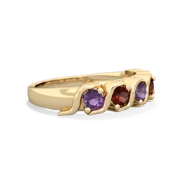 Amethyst Anniversary Band 14K Yellow Gold ring R2089