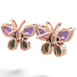 Amethyst Butterfly 14K Rose Gold earrings E2215