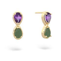 Amethyst Infinity 14K Yellow Gold earrings E5050