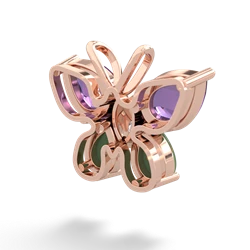 Amethyst Butterfly 14K Rose Gold pendant P2215