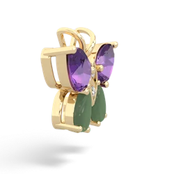 Amethyst Butterfly 14K Yellow Gold pendant P2215