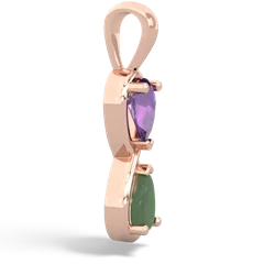 Amethyst Infinity 14K Rose Gold pendant P5050