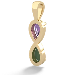 Amethyst Infinity 14K Yellow Gold pendant P5050