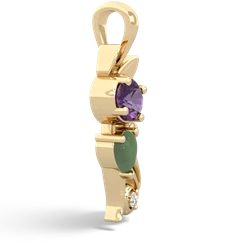 Amethyst Kitten 14K Yellow Gold pendant P5780