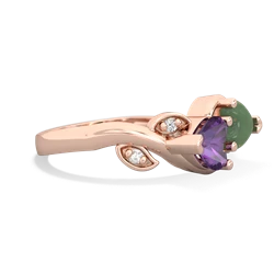 Amethyst Floral Elegance 14K Rose Gold ring R5790