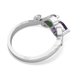 Amethyst Floral Elegance 14K White Gold ring R5790